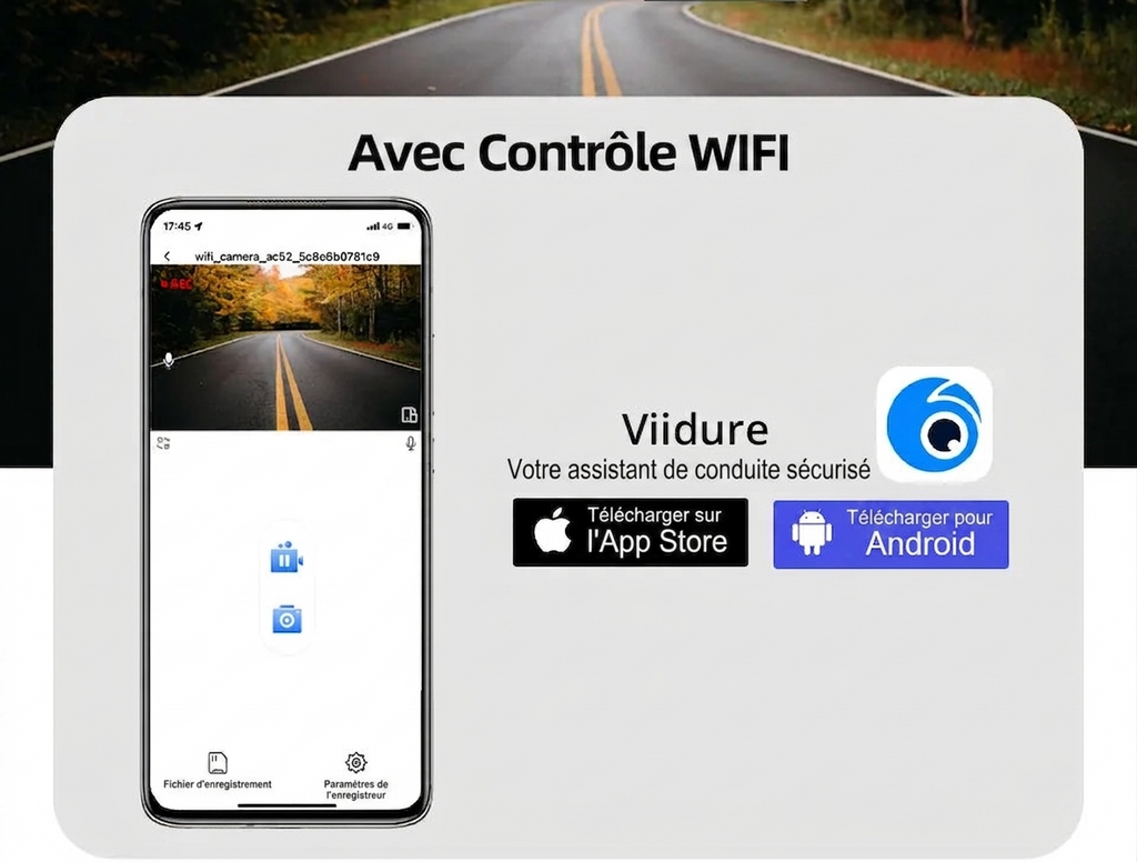 Dashcam Voiture 4K Double Vision Avant Arrière - Dashora