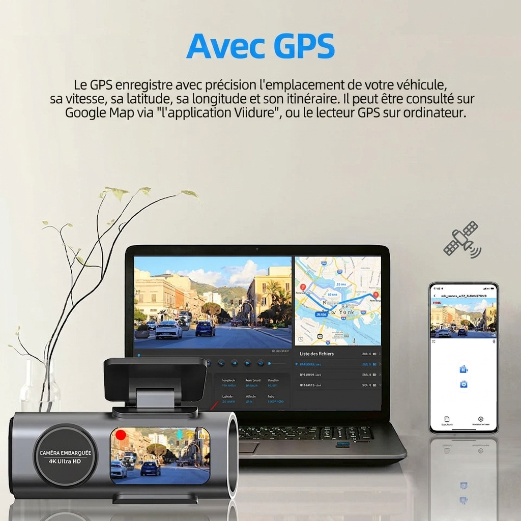 Dashcam Voiture 4K Double Vision Avant Arrière - Dashora