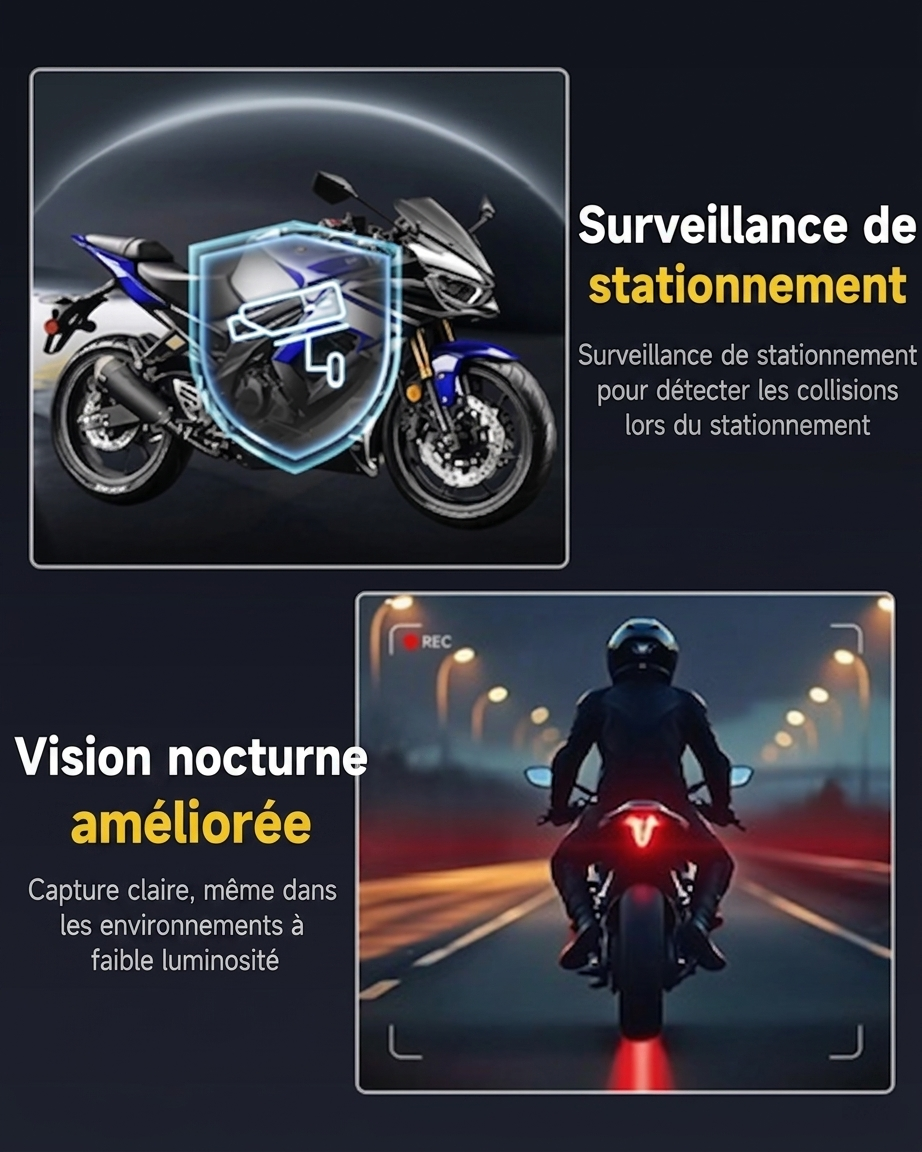 Dashcam Moto Full HD 360° - Dashora